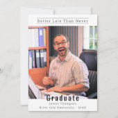 カスタム写真Mature Age Student Gradation 案内状 (正面)