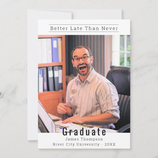 カスタム写真Mature Age Student Gradation 案内状 (正面)