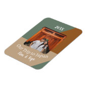 カスタム写真Our Trip to Japan Souvenir マグネット (左側)