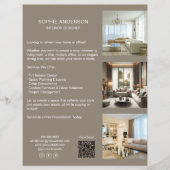 カスタム写真QRコードソーシャルメディアプロフェッショナル チラシ (正面)