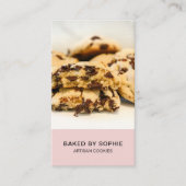 カスタム写真QRコードピンクベーカリー 名刺 (正面)