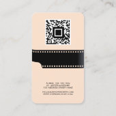 カスタム写真QRコードフィルム写転が真者トレンディー 名刺 (裏面)