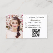 カスタム写真Qrコードモダンブランドカラー 名刺 (裏面)