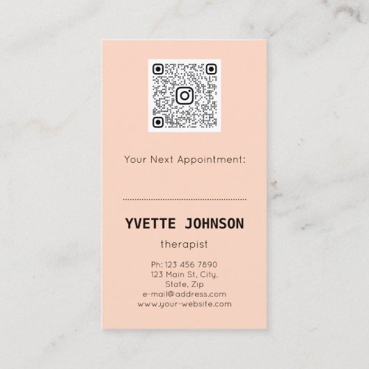 カスタム写真Qrコードロゴプロフェッショナルソファ 名刺 (裏面)