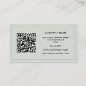 カスタム写真QRコード名刺 名刺 (裏面)