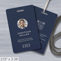 カスタム写真QRコード従業員IDバッジ