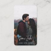 カスタム写真QRコード結婚のWebサイトRSVPカード エンクロージャーカード (裏面)