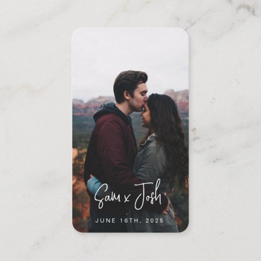 カスタム写真QRコード結婚のWebサイトRSVPカード エンクロージャーカード (裏面)