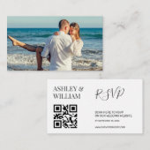 カスタム写真QRコードRSVPエンクロージャカード エンクロージャーカード (正面/裏面)