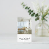 カスタム写真QRプロフェッショナルインテリア設計者 名刺 (スタンド正面)