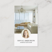 カスタム写真QRプロフェッショナルインテリア設計者 名刺 (正面)