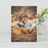 カスタム写真Save the Date Wedding Inviteテンプレート セーブザデート (スタンド正面)