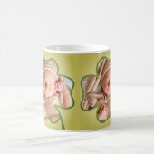 カスタム写真St. Patrickの4Leaf Shamrockフレーム コーヒーマグカップ (中央)