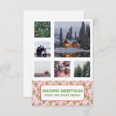 カスタム写真Sweet Candy Canes Christmas Card (正面/裏面)