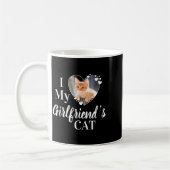 カスタム写真Tシャツ 恋人の猫が大好き コーヒーマグカップ (左)