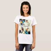 カスタム写真x4、文字 tシャツ (正面フル)