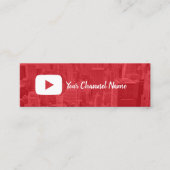 カスタム写真YouTubeチャンネル YouTuber スキニー名刺 (正面)