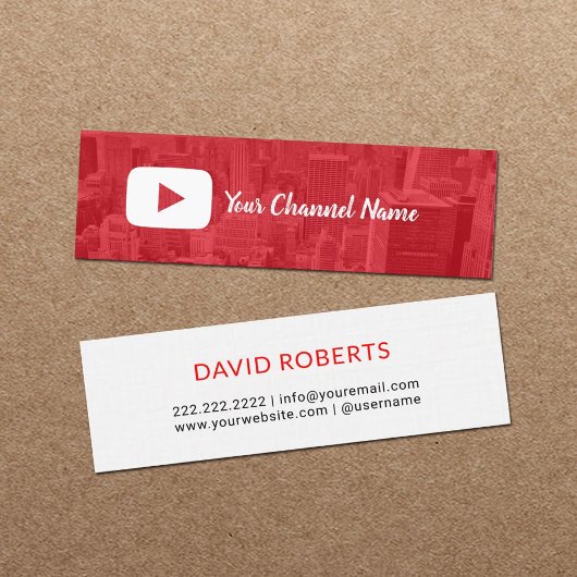 カスタム写真YouTubeチャンネル YouTuber スキニー名刺