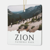 カスタム写真Zion National Park Utah Souvenir セラミックオーナメント (左)