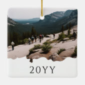 カスタム写真Zion National Park Utah Souvenir セラミックオーナメント (裏面)