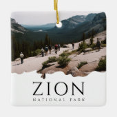 カスタム写真Zion National Park Utah Souvenir セラミックオーナメント (正面)