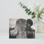 カスタム写結婚真の延期 招待状 (スタンド正面)