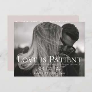 カスタム写結婚真の延期 招待状