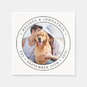 カスタム写結婚真 スタンダードカクテルナプキン (正面)