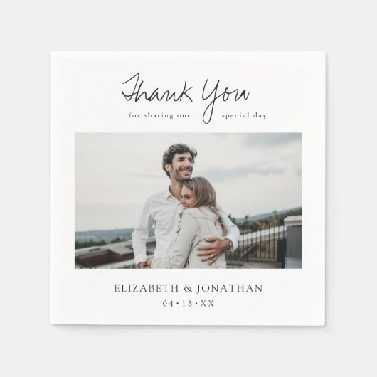 カスタム写結婚真 スタンダードカクテルナプキン (正面)