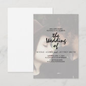 カスタム写結婚真|モダンタイポグラフィ結婚ズ 招待状 (正面/裏面)