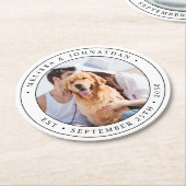 カスタム写結婚真 ラウンドペーパーコースター (アングル)