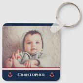 カスタム写航海の真海軍ブルーレッドホワイト キーホルダー (裏面)