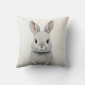 カスタム冬うさぎペット愛かわいい美学 クッション (裏面)