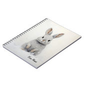 カスタム冬うさぎ愛かわいい美学 ノートブック (左側)