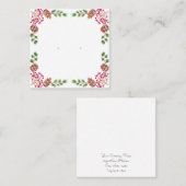 カスタム冬の休日ギフトイヤリングディスプレイカード 予約カード (正面/裏面)