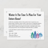 カスタム冬の季節実在財産マーケティング ポストカード (正面/裏面)