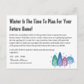 カスタム冬の季節実在財産マーケティング ポストカード (正面)