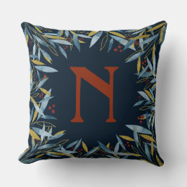 カスタム冬クリスマスの枝フレーム クッション