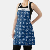 カスタム冬スノーフレーク全周プリントエプロン エプロン (インサイチュ)