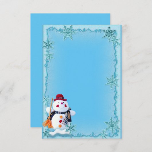 カスタム冬季ウェディング招待状 招待状 (正面/裏面)