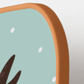 カスタム冬鹿モノグラム ピックルボールラケット (左詳細)