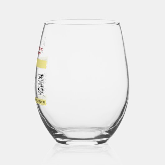 カスタム処方銀硝子ギフト ステムなしワイングラス (左)