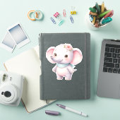 カスタム切り抜きスクラップブッキングステッカー ゾウ シール (iPadカバー)