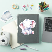 カスタム切り抜きスクラップブッキングステッカー ゾウ シール (iPadカバー)