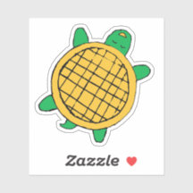 カスタム切り抜き Waffle Turtles 防水ビニールステッカー