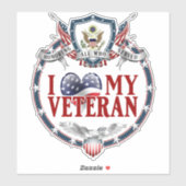 カスタム切りLoveの退役軍人 シール (シート)