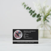 カスタム刑務官監獄看守のロゴ 名刺 (スタンド正面)