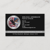 カスタム刑務官監獄看守のロゴ 名刺 (正面)