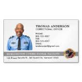 カスタム刑務所写真刑務所のロゴ マグネット名刺 (正面)