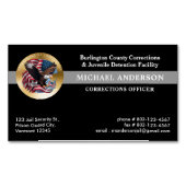 カスタム刑務所刑務所セキュリティロゴ マグネット名刺 (正面)